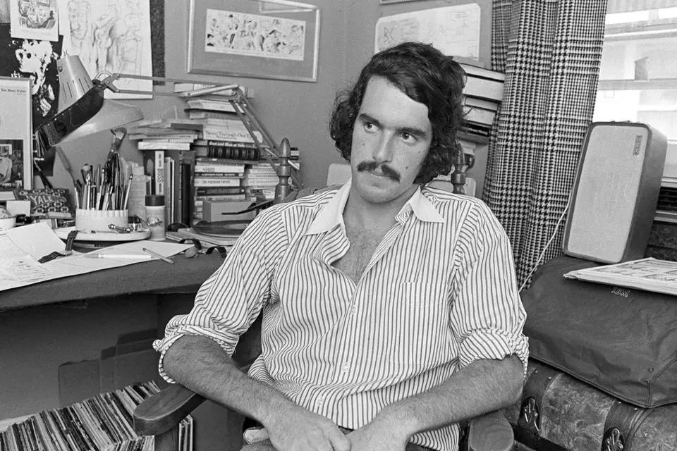 Happy Birthday!!! Garry Trudeau in 1972, two years into his comic strip s syndication run. 