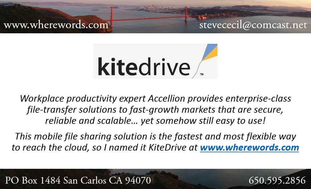 WhereWords's tweet photo. Yes, I named it #kitedrive #BYOD #cybersecurity #CTO #CIO #mobile #cloud #B2B #accellion @accellion #namer #naming #branding #VerbalBranding https://t.co/YxIMqqsg6a