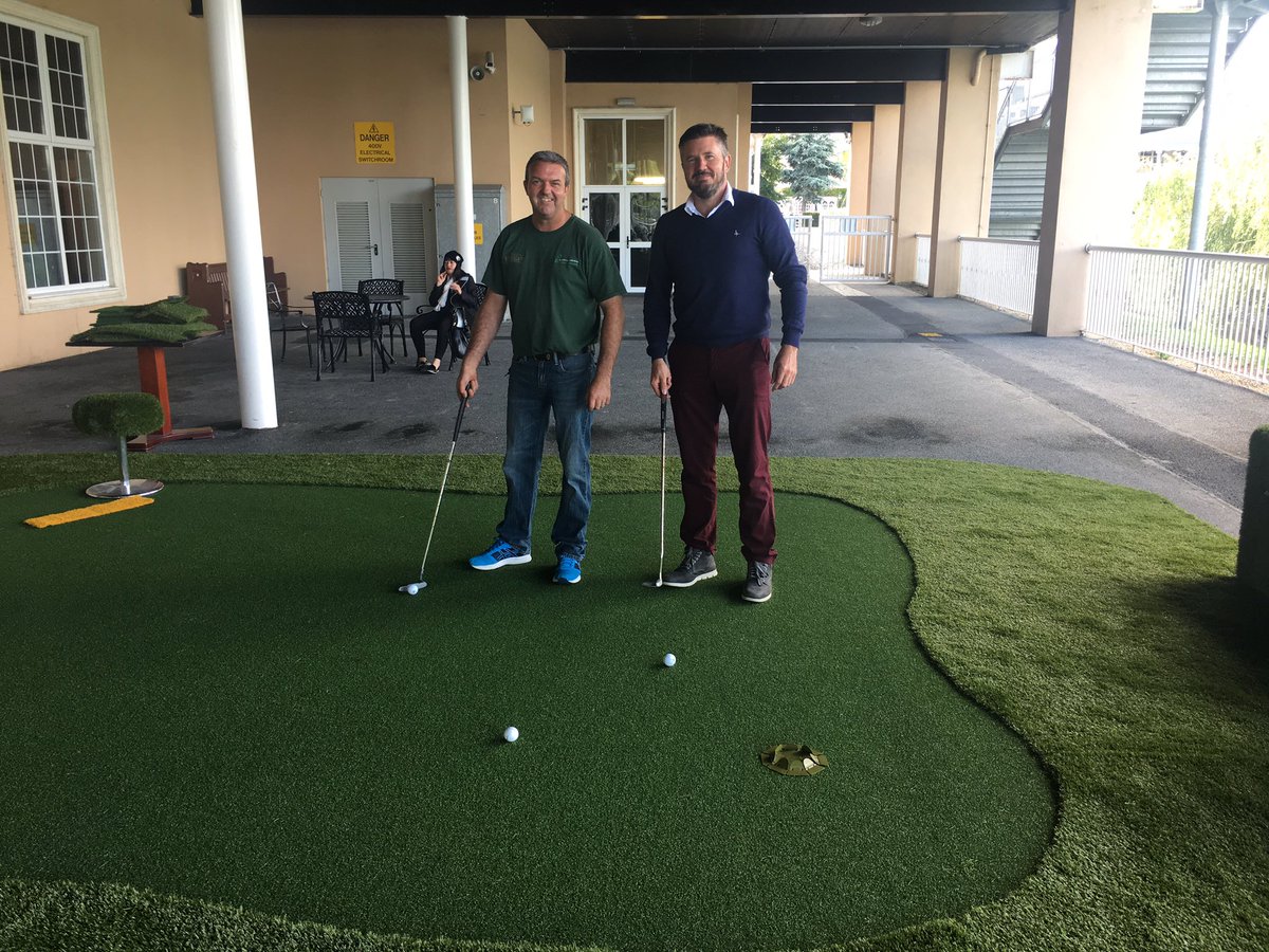 GLASIRELAND's tweet photo. Join the fun at the putting green at #GLAS2017 Visit @thefakegrassman at stand A1 https://t.co/dqt4vkSv7O