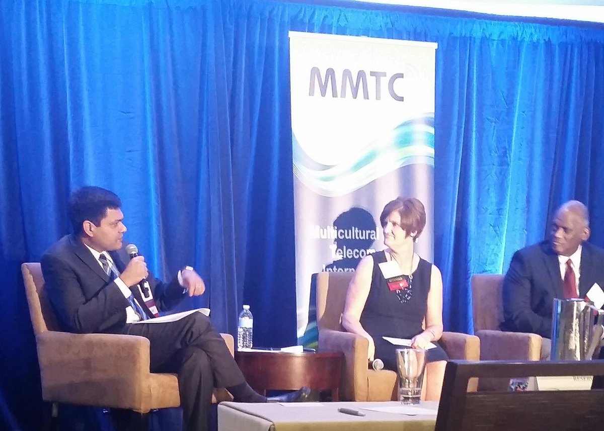 mmtconline's tweet image. MMTC VP @RikinThakker discussed wireless telecom apprenticeship entry points for people of color at #MMTC17.