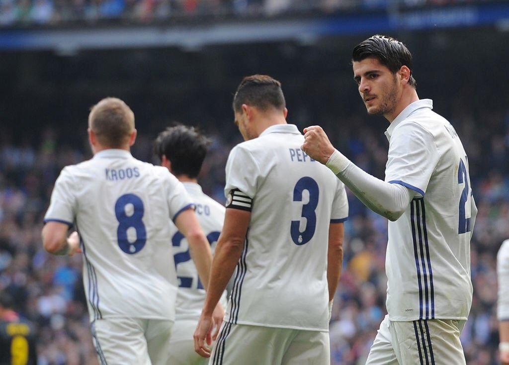 TheTeamTalk_'s tweet photo. Alvaro Morata’s goals won Real Madrid 13 points in the La Liga last season, only Cristiano Ronaldo won more for the side (15). #CFC https://t.co/j52dkfkqUy