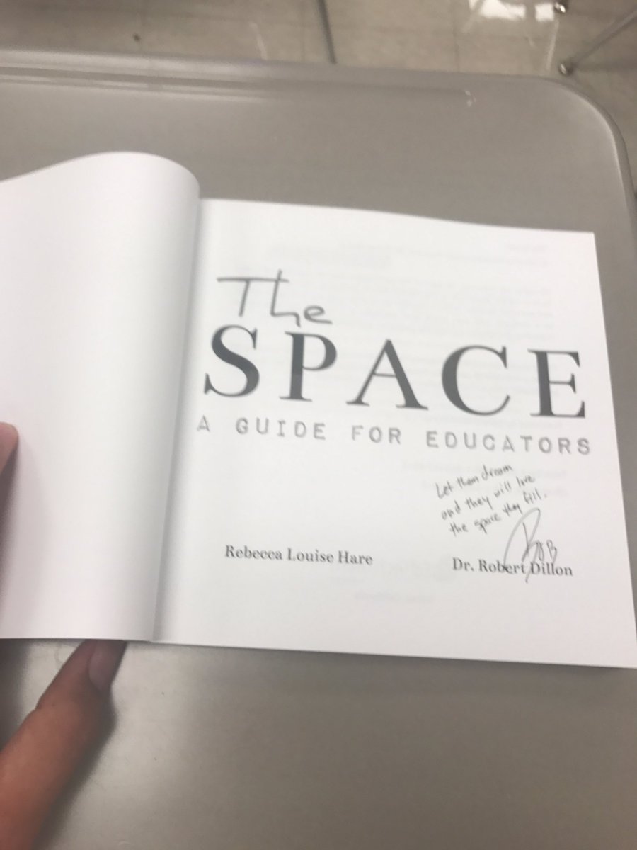 MrJames5th's tweet photo. I got my copy of "The Space" signed! Learning should fit the students, not the other way around. #flexibleseating #edtechteam @ideaguy42 https://t.co/LFmzjZiBtk