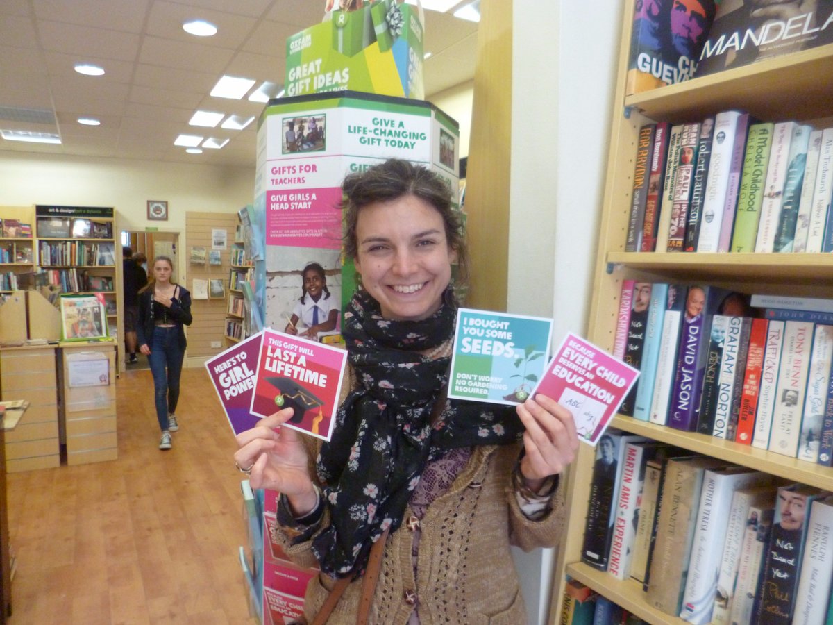 OxfamCastleSt's tweet photo. Buying #OxfamUnwrapped with donation from #Trouble2017 for #LeftAround .Seeds, Girl Power and Education all nicely appropriate! @reviewwales https://t.co/uUhg98Yll1