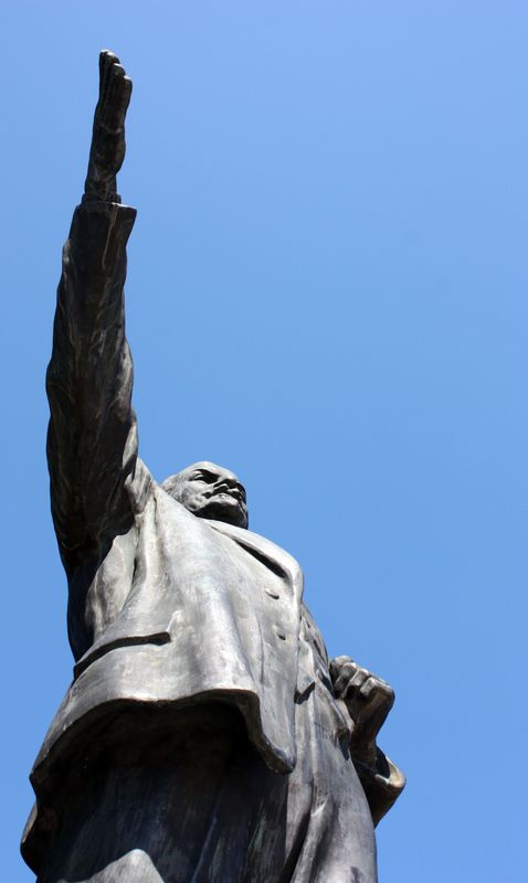 atlasandboots's tweet photo. A3: Memento Park in Hungary was strange: dotted with Soviet-era relics and memorabilia including a statue of Stalin’s boots! #LPchat https://t.co/aNXqadMxaK