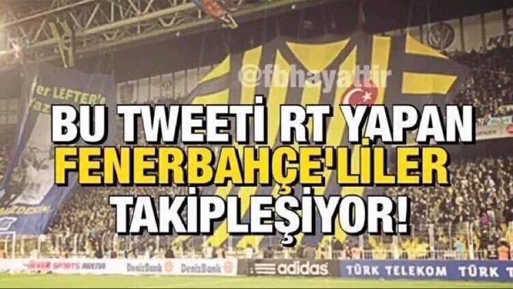 FenerliYazan's tweet photo. Büyük FENERBAHÇE Taraftarları Birbirini Takip Etmeli Lütfen Sadece 1Kere RT Yapar mısınız Fenerbahçeliler daha güçlü olmak için Takipleşiyor https://t.co/CUJW547Ztn