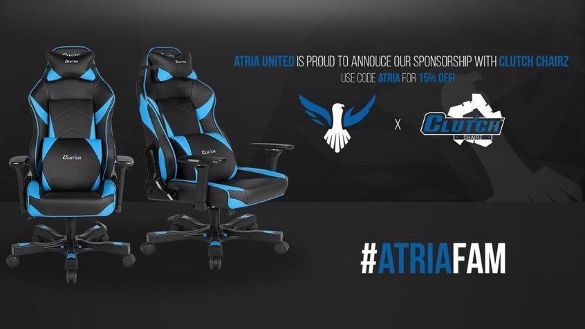AtriaUnited's tweet photo. ATTENTION #AtriaFam!!!
We are excited to announce that we have acquired a sponsorship with @ClutchChairz!!
#HYPE!!! https://t.co/ZT7Kf1Iexo