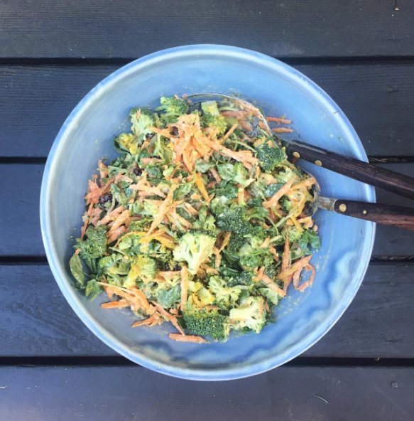 We love seeing what you get up to!! Raw broccoli #salad w/ #microgreens from yours truly, anyone? Photo via:benaturally.fit