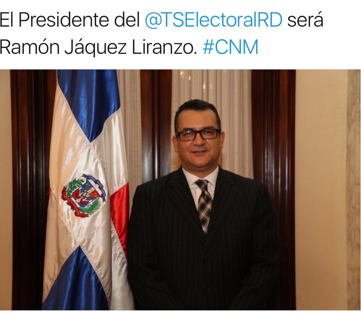 h1cavalli's tweet photo. Muchas felicidades para mi maestro @RomnJquez por su designación como presidente del @TSElectoralRD #enhorabuena https://t.co/Kmhhb4AQkJ