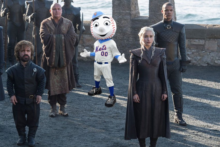 sportspickle's tweet photo. Mr. Met set for guest spot on this week's Game Of Thrones    https://t.co/Gj7SPCcYPA https://t.co/5TZ6Cens6u