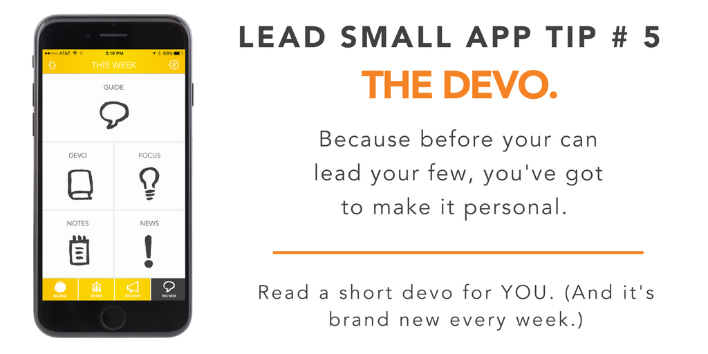 LeadSmall's tweet image. Summer gives us a little more time to ourselves. So take a few minutes to read the DEVO in your Lead Small app! #MakeItPersonal