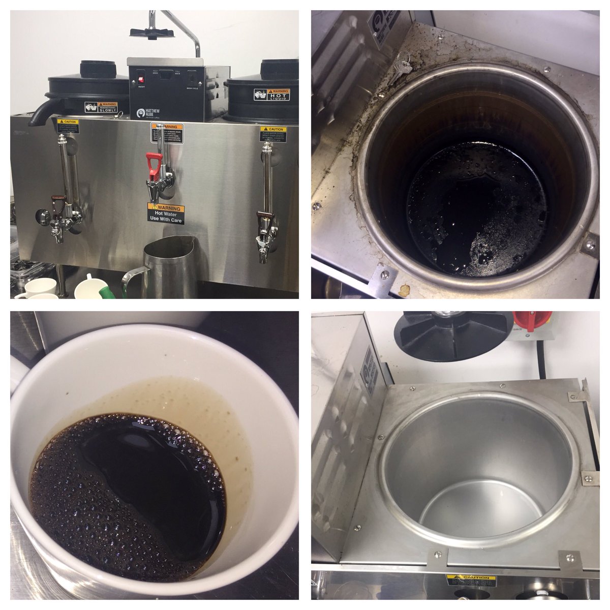timbitsandbeans's tweet photo. How do I make better tasting coffee? Clean your equipment kids! The stuff in cup came out with just water in the sludge! Only 5mins 2 clean! https://t.co/edhJRRqNl5