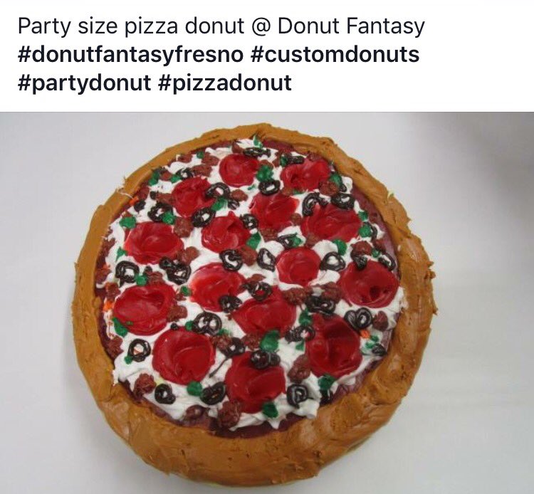 DonutFantasy's tweet photo. Party Size Pizza Donut #customorder #donutfantasyfresno https://t.co/keBuqpdIlS