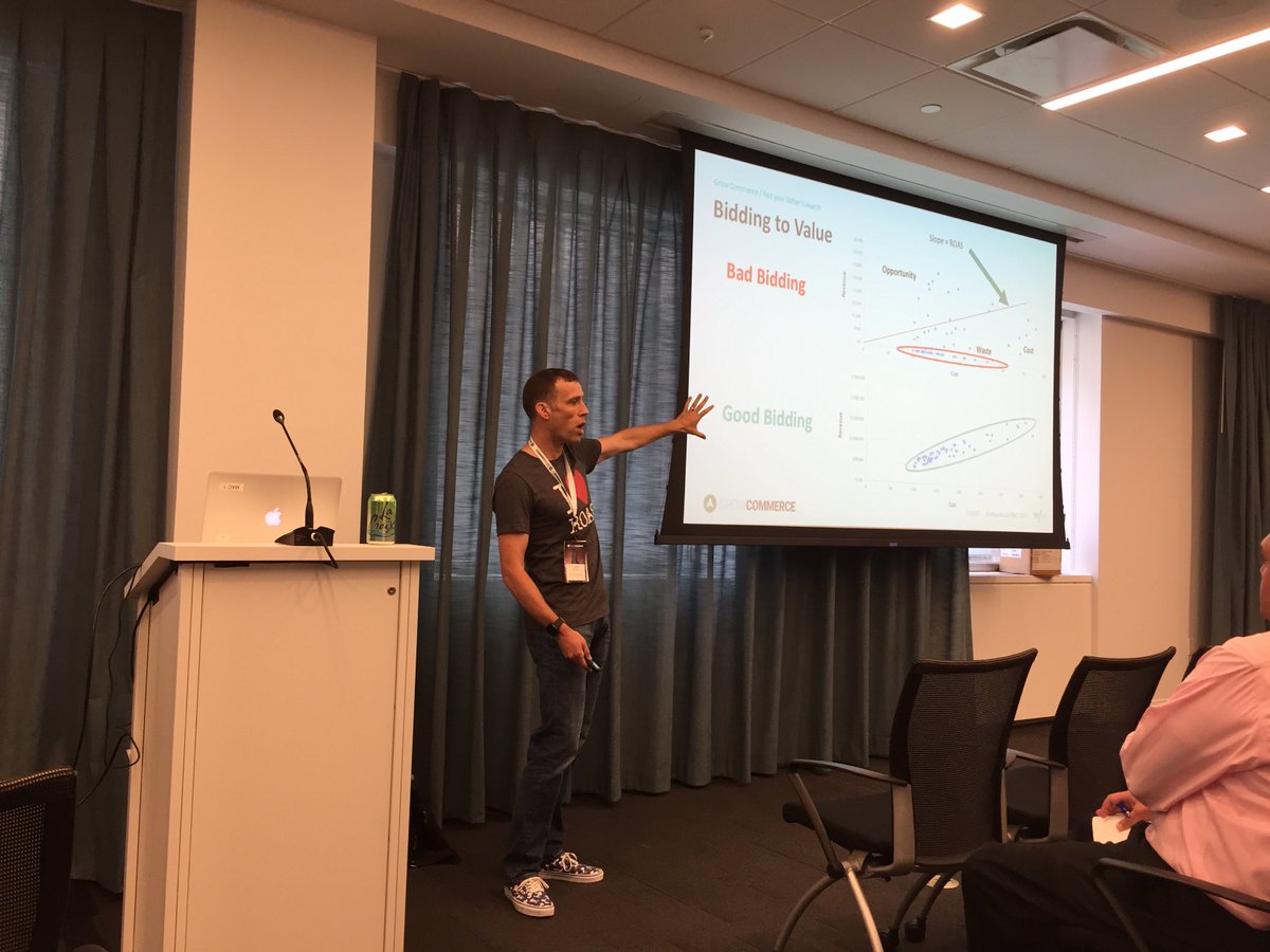 RyanDGibson's tweet photo. @paularonw of @WheelhouseDMG sharing #search strategies to move past “your father’s search at #GrowCommerce17 #GC2017 https://t.co/biPKobHxJo