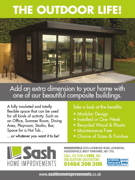 sashhomeimp's tweet photo. We are now offering garden rooms....get in touch for a FREE visit and quote #huddersfield https://t.co/avW37sdswL