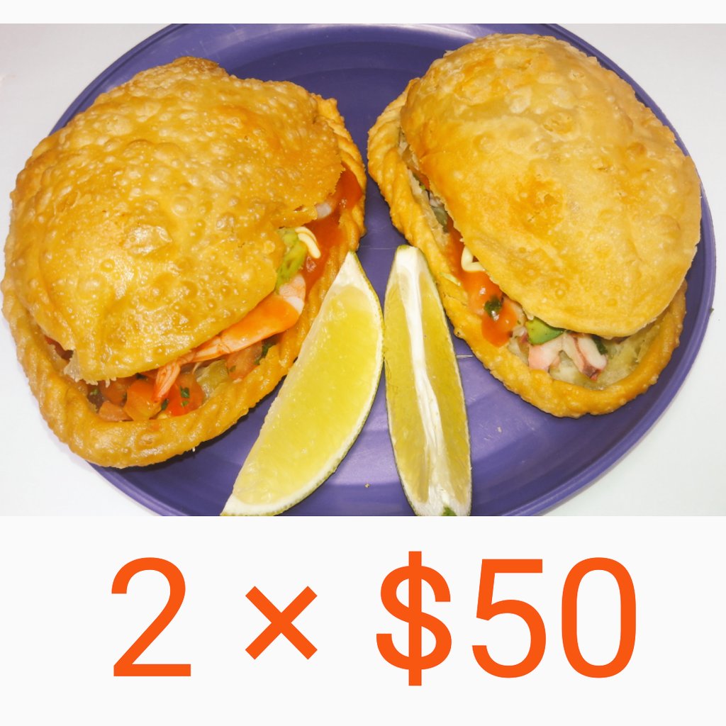 Antojo?? Ven y disfruta de nuestras deliciosas empanadas de camaron y pulpo y/o campechanas por solo $50 
LOS ESPERAMOS!!
