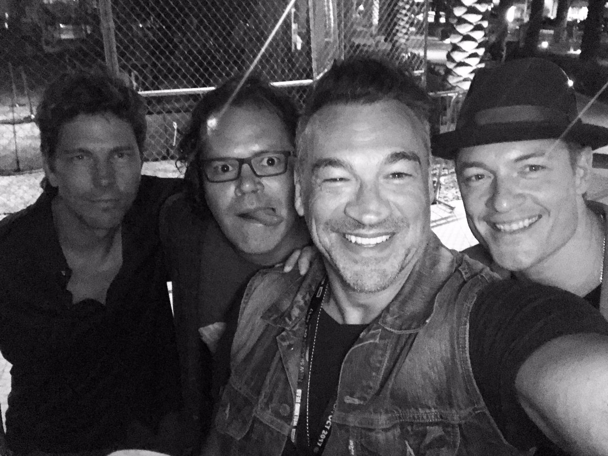 alekspaun's tweet photo. Thanks #SDCC2017 for brings the crew back together again. @TahmohPenikett @MichaelTrucco @theaarondouglas #bsg #reunion #syfy https://t.co/brFs3VaHri