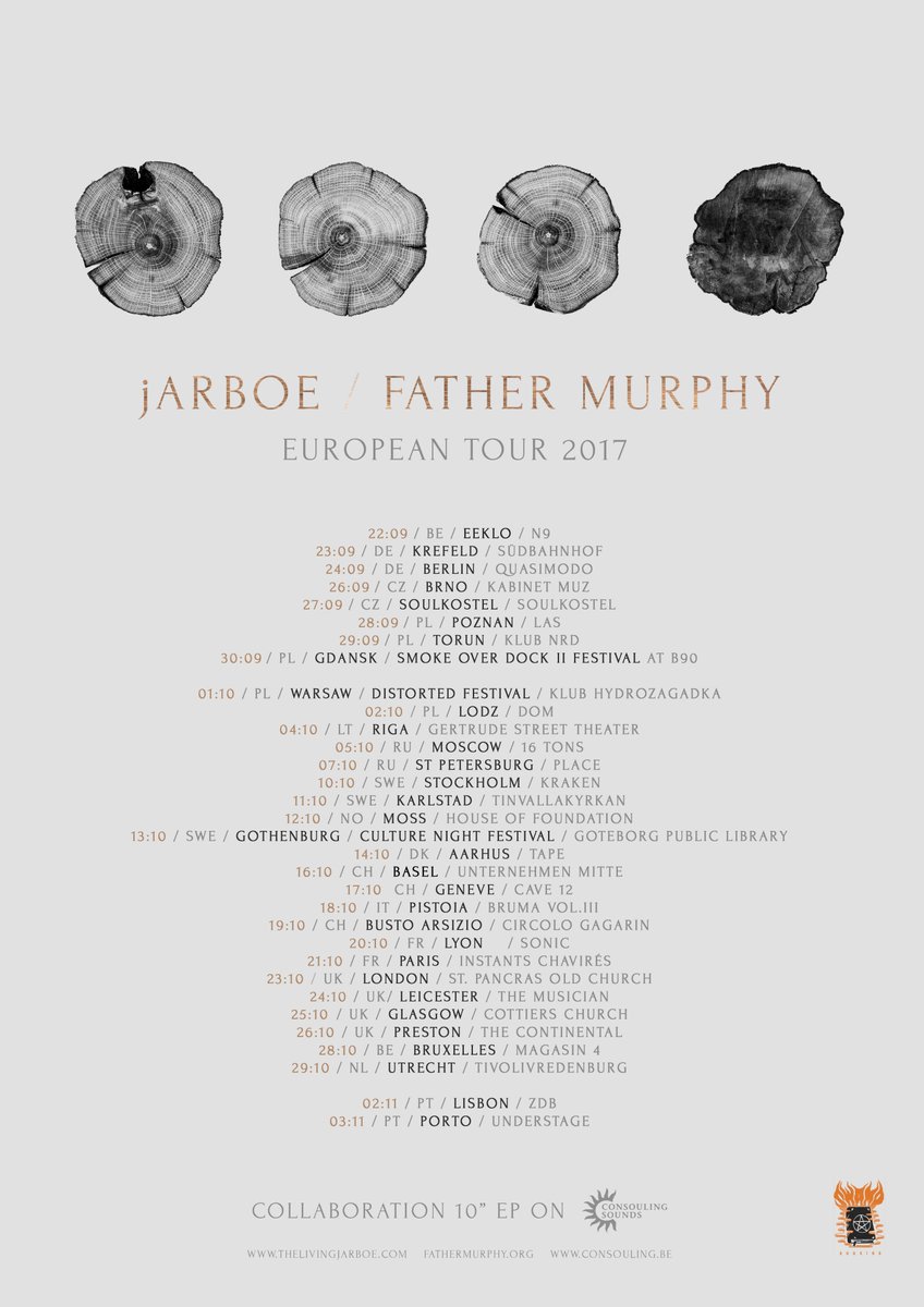 Beautiful @jarboe_living @fr_murphy tour poster made by @dhnsra!!! Pencil on the calendar the date closer to you! w/ @consouling