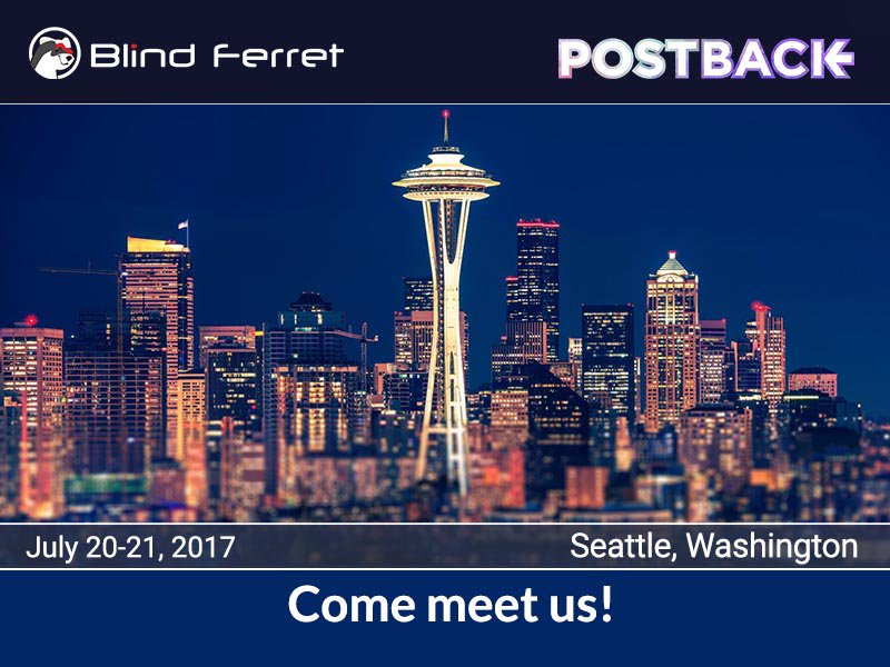 LICDcomic's tweet photo. Day one of @Tune #Postback2017 is under way and we are there! Send a note to meetings@blindferret.com to set up a time to chat! https://t.co/xT2jMWlsIZ