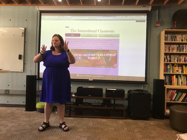 LanguageTeachMA's tweet photo. Dr. Amanda Romjue presented on the project "The Intercultural Classroom" yesterday at YLC - check it out!  https://t.co/Vc5RrKqDFp https://t.co/aAnu2juxOA