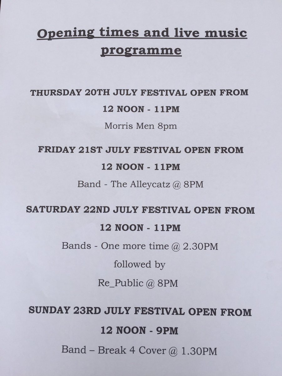 whitehartmtye's tweet photo. So it's that time of year again! Beer fest #WHFEST come down and join us for a weekend of good food, beer and entertainment!!! https://t.co/8UMOrn0Xvn