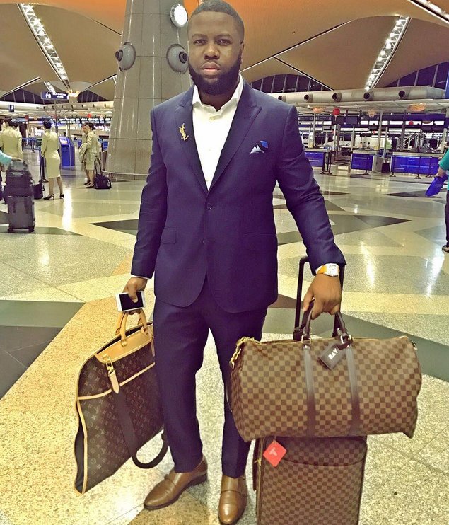 Linda Ikeji Blog on X: Hushpuppi and his Louis Vuitton bags strike a pose  at the airport   / X