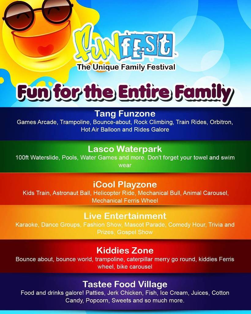 FunfestJa's tweet photo. 😃Check out the cool fun and food zones🍿🌭🍔 at Funfest this Summer Edition🎇💥🎡🥙 Aug 1st, 2017 @ Hope Gardens #funcantdone #jamaica #fun #funf… https://t.co/tnmia6sb3R