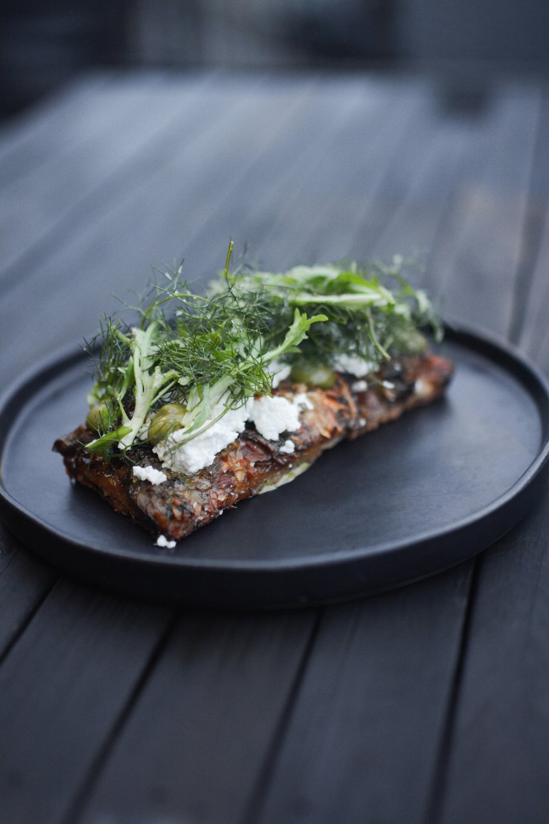 RootNOLA's tweet photo. Taste summer at #RootNOLA with our Heirloom Tomato Tart (Papalo Vinaigrette, Fresh Ricotta, Japaleño &amp; Fig). #NOLAeats https://t.co/y6mb4jE53A