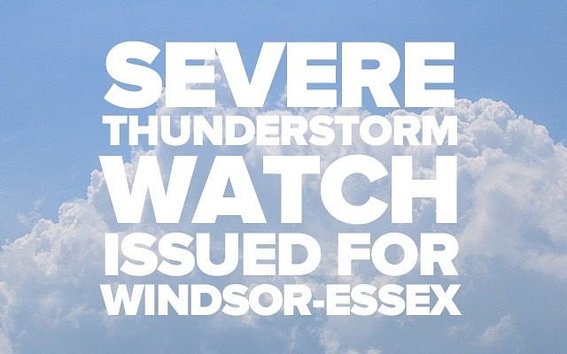 Severe Thunderstorm Watch Issued For Windsor & Essex County bit.ly/2vnJFu7 #YQG https://t.co/zWvz2juRiP