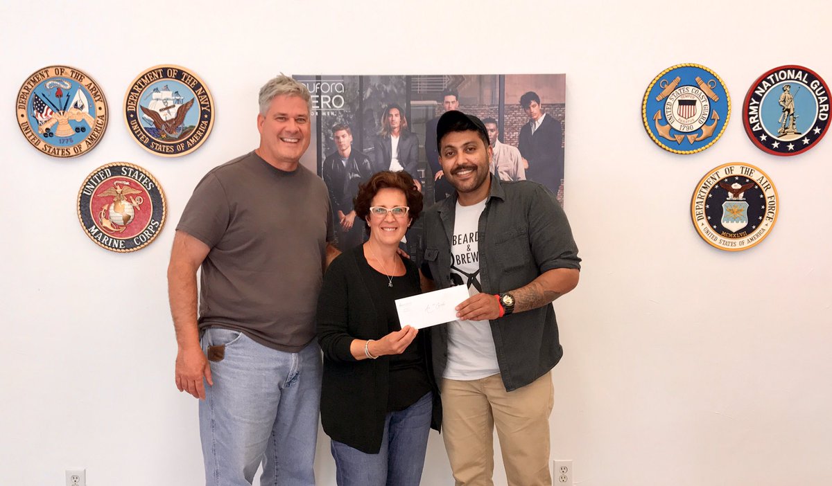 CETvetOrg's tweet photo. Thanks Angelo's Salon Development Group & Euforia Nation for donating $860.00 to #CETvet. #VetsHealingVets #FriendAVet https://t.co/FpqG1WPAt0