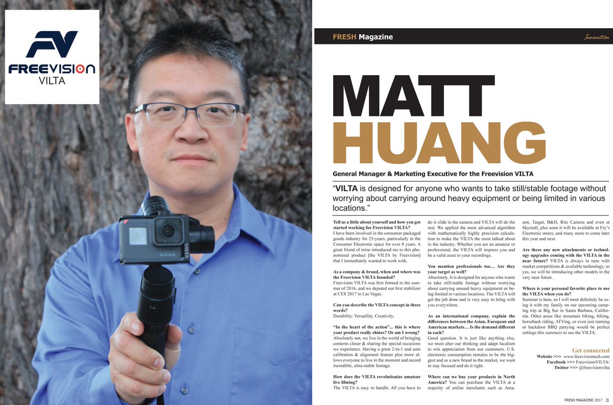 FreeVisionVILTA's tweet photo. Talking all things #VILTA in the new July 2017 issue of #FRESHMagazine https://t.co/YTDlgMPqa3 https://t.co/CzQV7KF7YY
