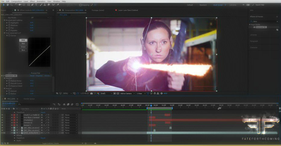 FateForthcoming's tweet photo. One week away from our Red Carpet Premier party! Here is a behind the scene post production vfx photo! #fateforthcoming #chicago #film https://t.co/hmNraZ05Uh