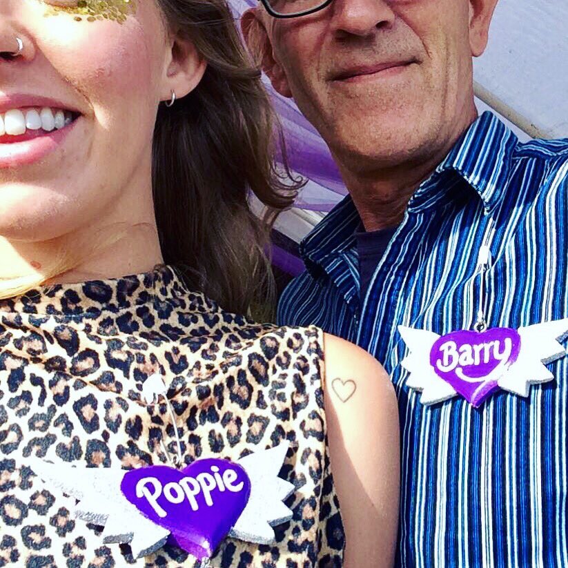 We've got names tags for <a href="/SecretGardenHQ/">The Secret Garden Party</a>. Father &amp; Daughter team - Poppie &amp; Barry 💜 #SGP17