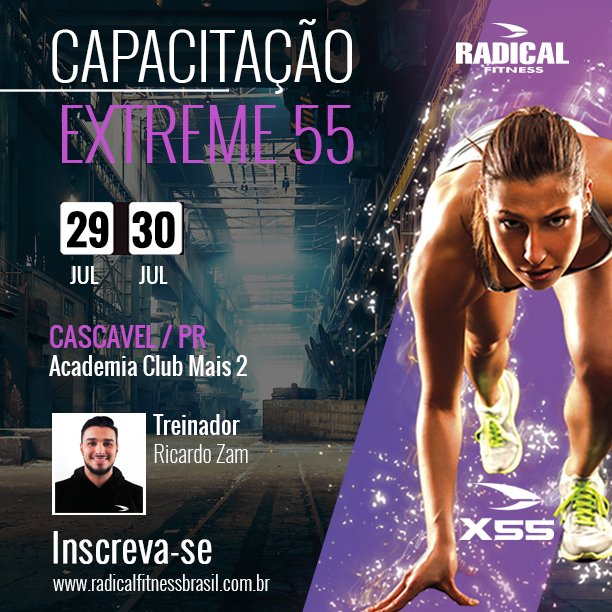 Radical_Brasil's tweet photo. CASCAVEL/P Curso Extreme 55 29 e 30/08. Inscrições: https://t.co/sa06LNeTkw…/capacitacao-extreme-5…/
#extreme55 #radicalfitnessbrasil https://t.co/SGo5Btx19B