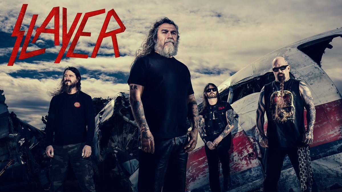 Slayer's tweet photo. Slayer will make its late-night television debut on Thursday, July 27 on @FallonTonight w/ @JimmyFallon.

Details at https://t.co/YKYjsu7aHJ https://t.co/LRdm2qWX31
