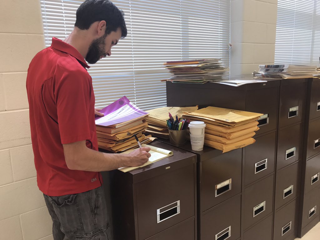 CloverHillBands's tweet photo. Our music library is getting a makeover! #GotService #GoCavs https://t.co/GVv1zzRgga