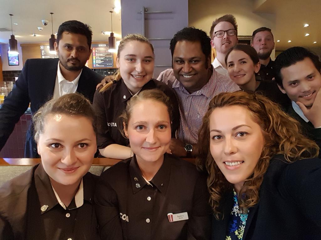 Costa BOY 17/18 Stage 3 at Premier Inn Kingscross . Are you ready for this??? Let's smash it guys. 
         #AirXpert  #costacoffee