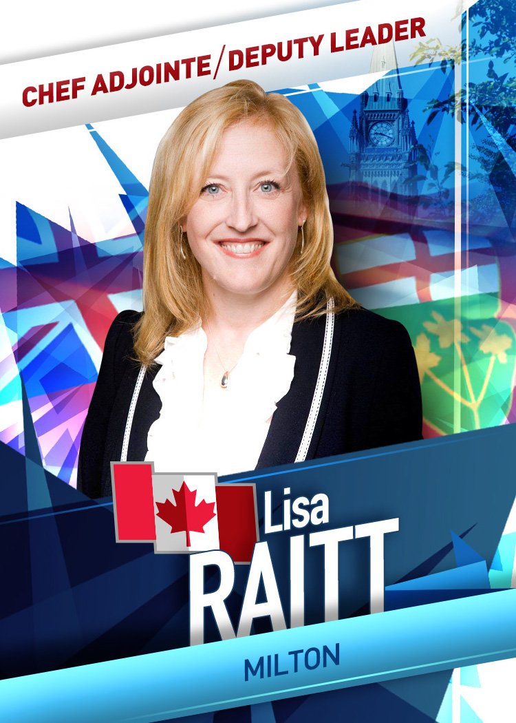 AndrewScheer's tweet photo. Excited to announce @lraitt is the new Deputy Leader of the @CPC_HQ. Lisa is a proud Cape Bretoner, and a strong voice for Milton, Ontario. https://t.co/yWRu0pc3Jm