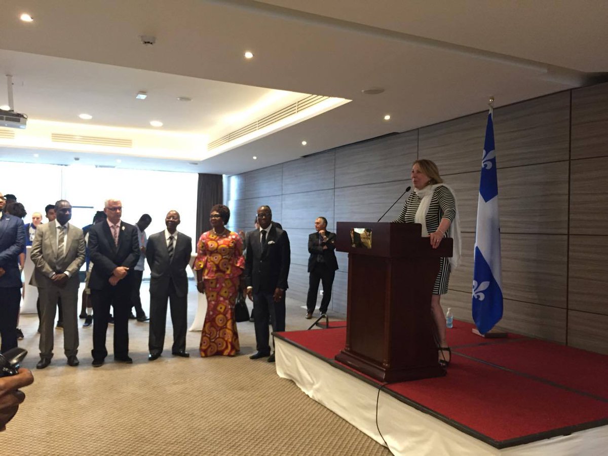MRIF_Quebec's tweet photo. Réception en l’honneur des artistes et athlètes qui représenteront le Québec aux Jeux de la #Francophonie d’#Abidjan2017 #ÉquipeQc #QcCI https://t.co/vDwa8Z4Ohn