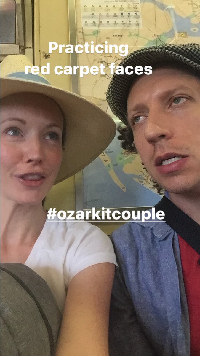 LindBethanyAnne's tweet photo. Getting ready for #Ozark premiere tonight with @ericmendenhall. Our faces are so ready. #graceyoung #hansonjr https://t.co/cOrNxqS1Kj