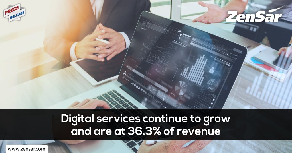 ZensarRetail's tweet photo. #PressRelease - #Digital services continue to grow and are at 36.3% of revenue https://t.co/4FwUpYKbLb https://t.co/xV9NNtPayI