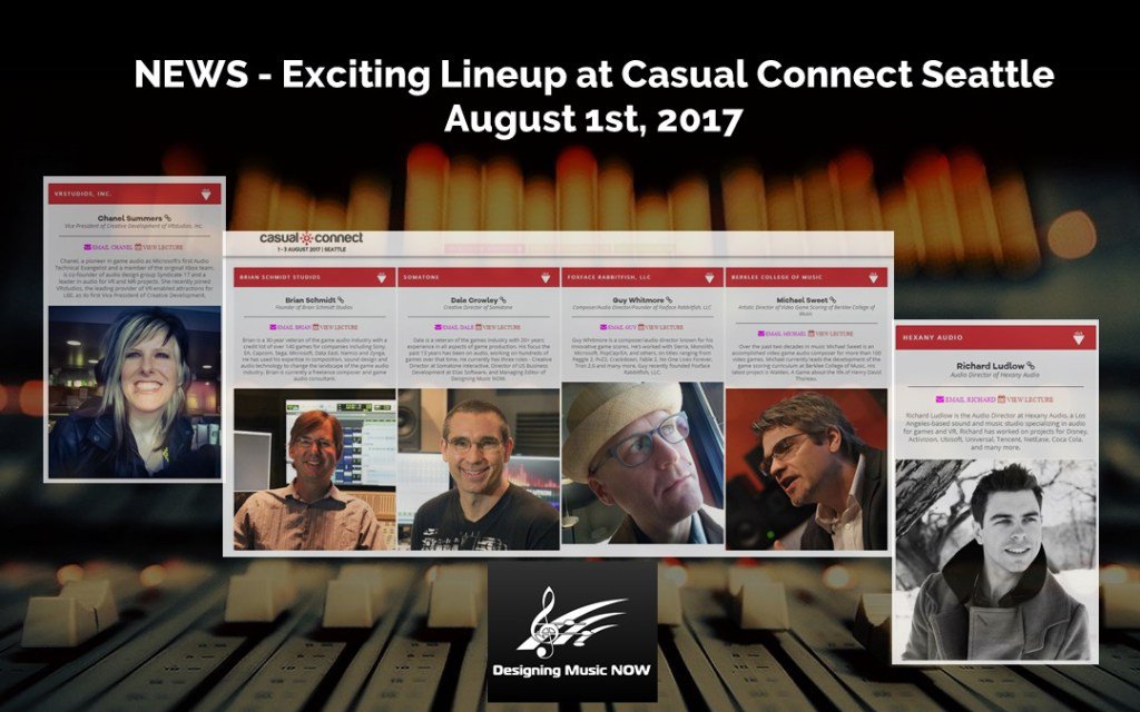 DesigningMusic's tweet photo. NEWS – Exciting Lineup at Casual Connect Seattle – August 1st, 2017 https://t.co/X83uL6Emsg https://t.co/W09v8XoGlO