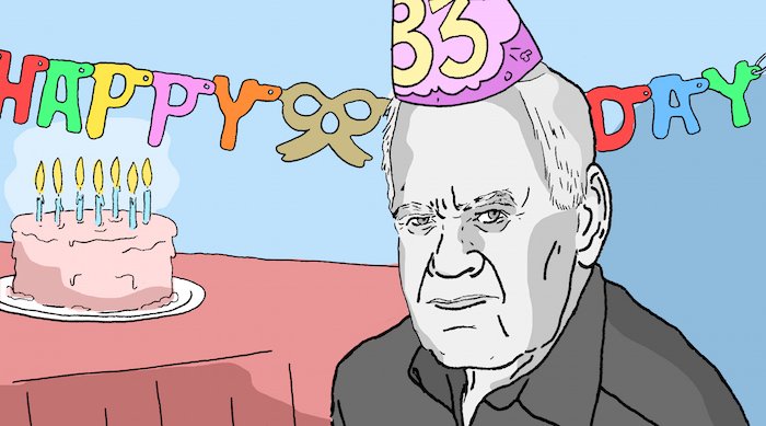 Happy Birthday, (We know he\s 84 this year. It\s called re-gifting).  