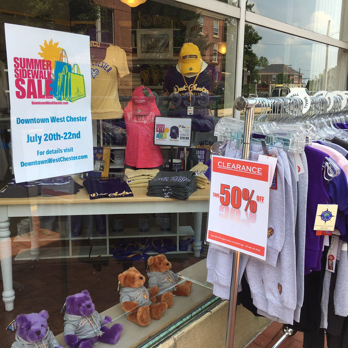 WCUramshop's tweet photo. TODAY starts the annual Summer Sidewalk Sale! Head downtown July 20th - 22nd to take advantage! #WCSidewalkSale https://t.co/e1tTE9vXVP