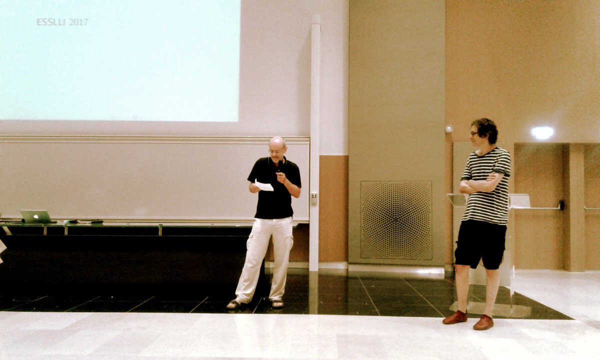 esslli17's tweet photo. Jérôme Lang now in Amphi Despax @UT1Capitole for #ESSLLI2017 evening lectures! https://t.co/O5r2LqkBLR