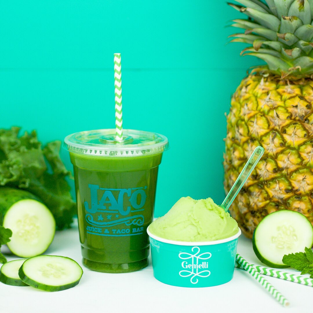 partnering again with our friends <a href="/BACOjuicentaco/">JACO Juice and Taco</a> to create a limited edition sorbetto from their Pineapple Express juice!! Drops Friday!