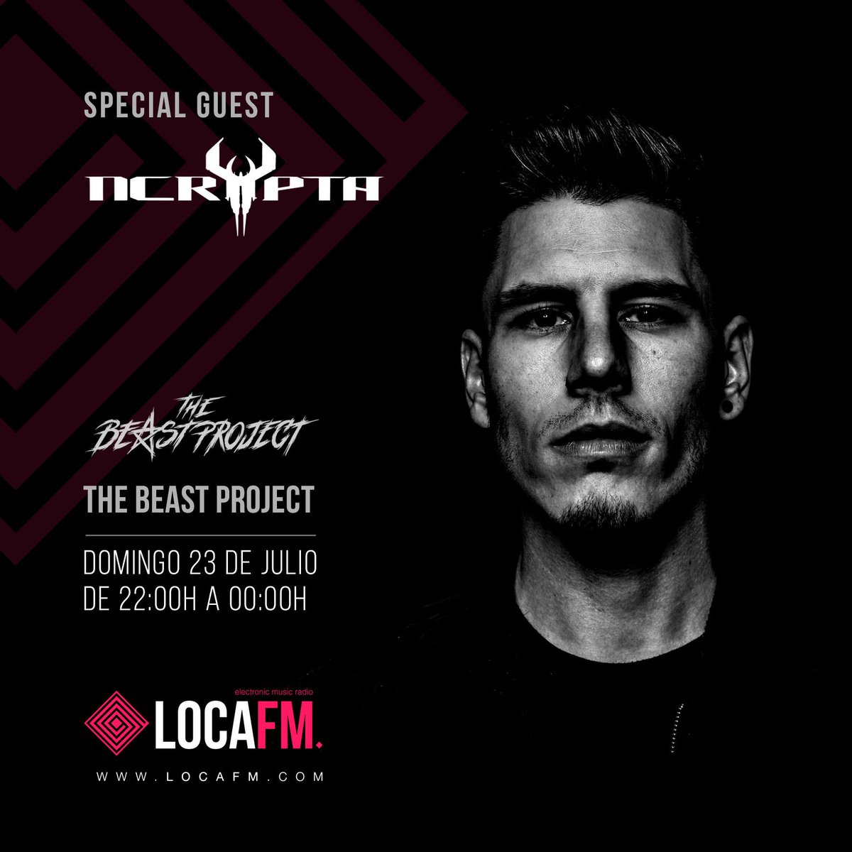 TheBeastProject's tweet photo. Este domingo en @locafm el mejor #RAW con @Ncrypta, entrevista y set en exclusiva by @LuciaHard 

https://t.co/v9PAKxOKrE https://t.co/y9ptfu7PoH