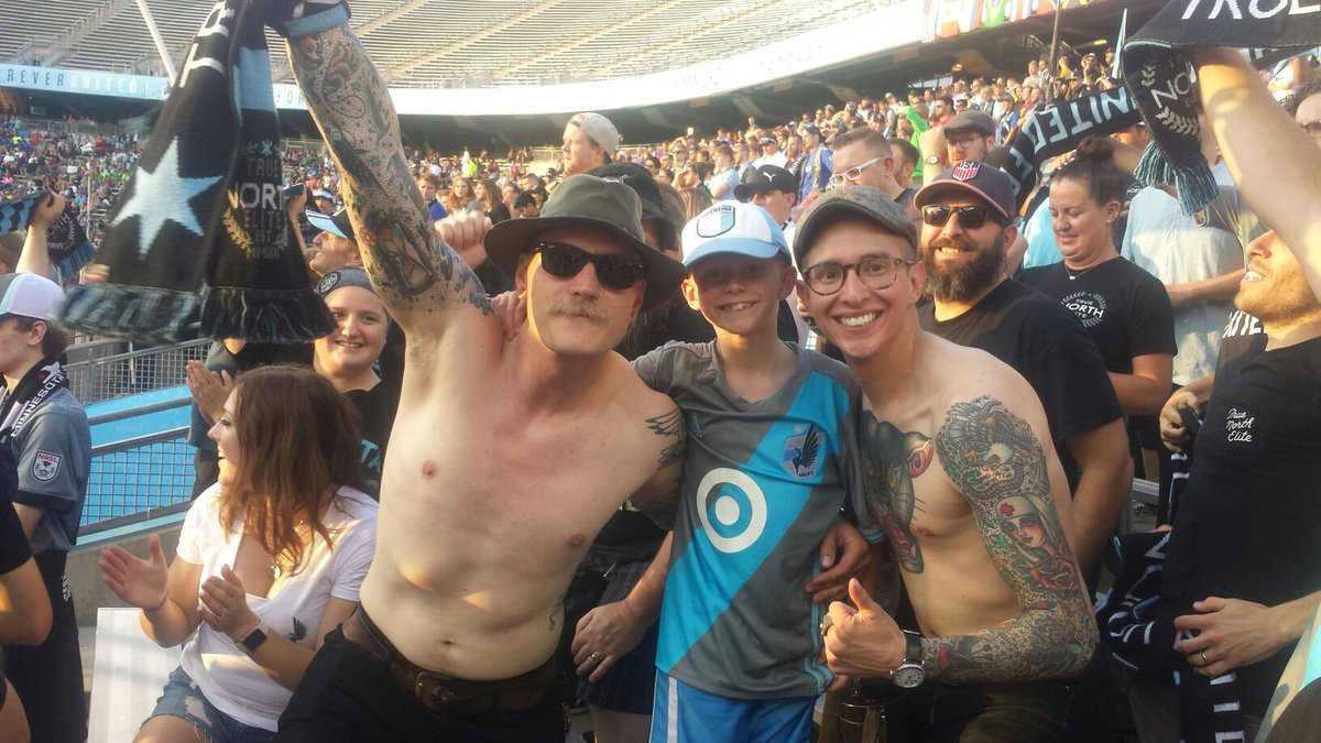 jeffmathews24's tweet photo. Great time with @TrueNorthElite at @MNUFC last night.  Ben was welcomed  into the True North Elite crew. https://t.co/y9PhiIdA7T