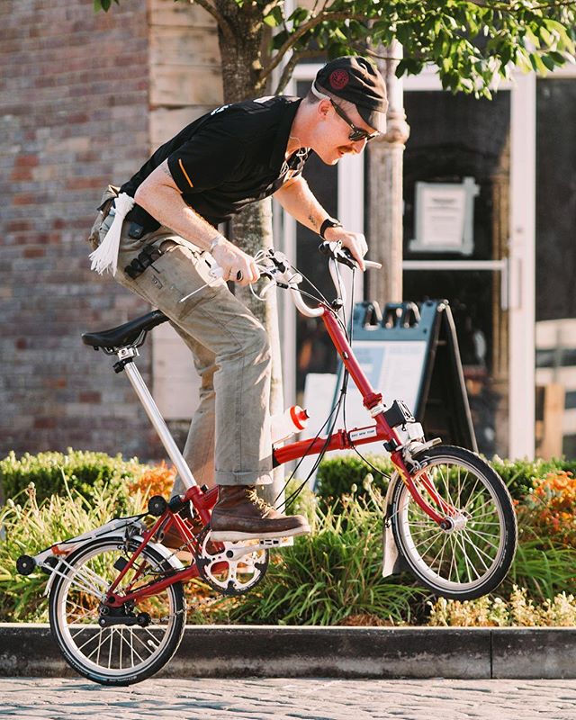 RedBeardBikes's tweet photo. Little wheels, big heart. We miss you Scram Slaton! #Brompton #foldingbike #naturalstatecrits #bikenwa #pacecaps 📸@blkelkmedia https://t.co/MXeU0AdVc7