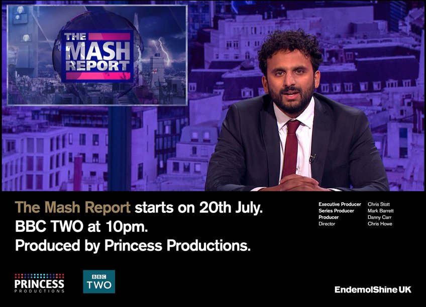 New satirical news show, The Mash Report starts in 30mins on <a href="/BBCTwo/">BBC Two</a>, giving you a hilarious view of the week's current affairs! Tune in!