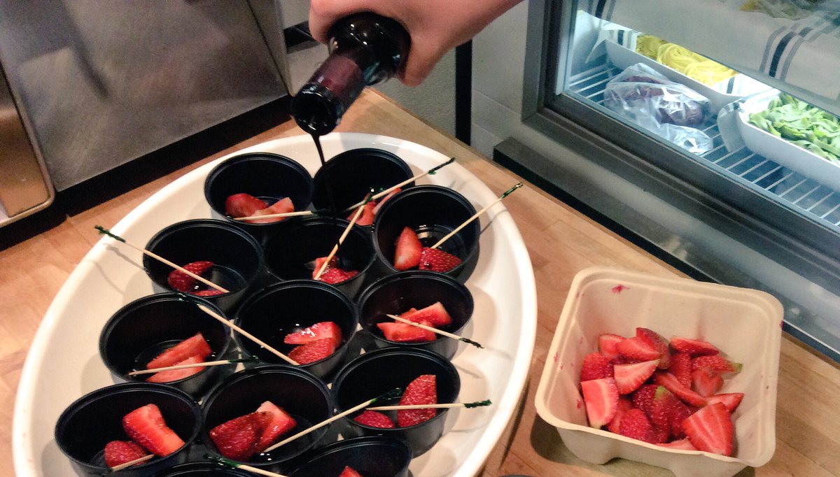 The richness of our ultra-rare aged Denissimo Balsamic compliments fresh BC berries! Come to the @cgyfarmersmarkt today and try them both!